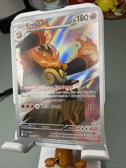 Emboar 098/086 Sv: White Flare Holo English NM Pokemon TCG Full Art Card - Image 2