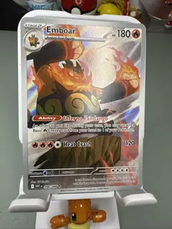 Emboar 098/086 Sv: White Flare Holo English NM Pokemon TCG Full Art Card - Image 3