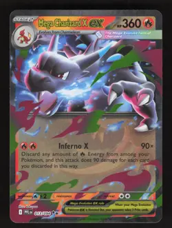 Mega Charizard x EX 013/094 Pokemon Phantasmal Flames Holo Full Art Card - Image 1
