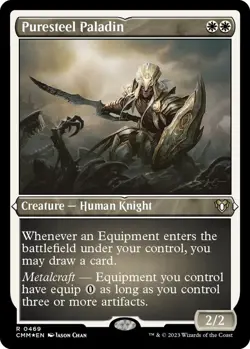 Puresteel Paladin (Foil Etched) Commander Masters NM MTG - Image 1