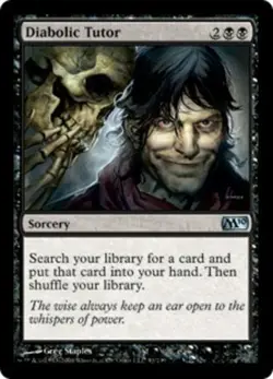 1x Diabolic Tutor Heavy Play MTG Magic - Kid Icarus - - Image 1