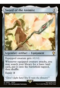 1x MTG Sword of the Animist - Final Fantasy Rare! NM Mint! - Image 1
