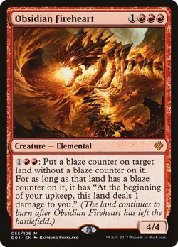 Obsidian Fireheart NonFoil Archenemy: Nicol Bolas 55 NM MTG - Image 1