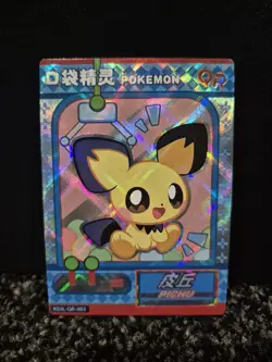 Pichu QR-003, Eif Baby Pokemon, Chinese Claw Machine Card, NM - Image 1