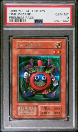 PSA10 Time Wizard 1999 Premium Pack Yu Gi Oh Vintage Collector Card - Image 3