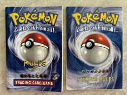 Pokemon Trading Card Game Rules Version 1 And 2 - Rulebook - 1999 Pokemon TCG - Image 1