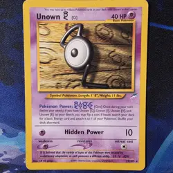 Unown [G] 27/105 Neo Destiny MP Pokemon Card - Image 1