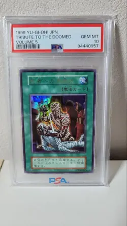 PSA10 Yu Gi Oh Tribute to the Doomed Ultra Rare Vintage Collector Card - Image 1