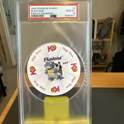 1999 Pokemon Rummy Blastoise Queen Of Diamonds #9 PSA 10 - Image 1