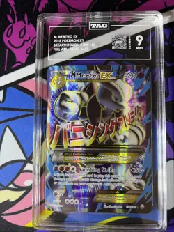 Pokemon TAG 9 M Mewtwo Ex #159 Full Art XY Breakthrough 2015 English Very Clean - Image 1