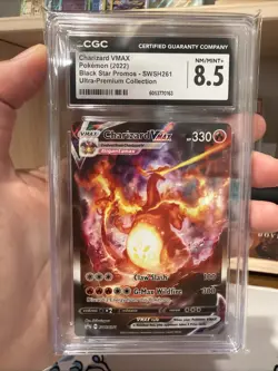 Pokemon Black Star Promo SWSH261 Charizard VMAX Ultra Premium Holo CGC 8 - Image 1