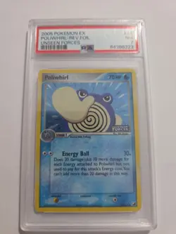 2005 Pokemon Ex Unseen Forces Poliwhirl Rev Foil Psa 7 - Image 1