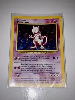 Pokemon MEWTWO Holo 10/102 Base Set Unlimited 1999 WOTC Vintage TCG Card - Image 3