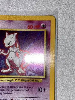 Pokemon MEWTWO Holo 10/102 Base Set Unlimited 1999 WOTC Vintage TCG Card - Image 4