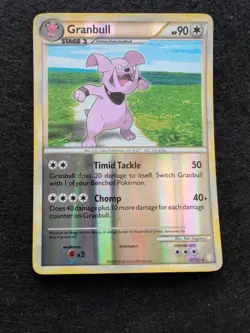 Granbull - 22/123 - Pokemon Heart Gold Soul Silver Reverse Holo Rare - Image 1