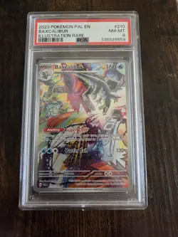 2023 Pokemon Baxcalibur Illustration Rare 210/193 Paldea Evolved PSA 8 - Image 1