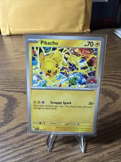 Pikachu SVP225 World Championships 2025 Stamped Black Star Promo Pokemon TCG - Image 1