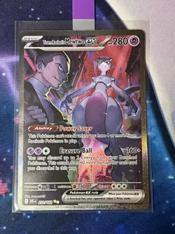 2025 Pokemon TCG: Destined Rivals - Team Rocket's Mewtwo ex SIR #231/182 NM - Image 3