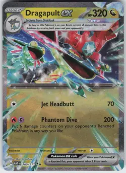 DRAGAPULT EX 160/217 ASCENDED HEROES POKEMON DOUBLE RARE NM/M - Image 1