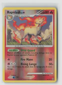 RAPIDASH 28/99 REVERSE HOLO ARCEUS POKEMON TCG MP - Image 1