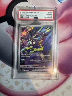 PSA 8 - 2024 POKEMON TEF EN GASTLY ILLUSTRATION RARE Temporal Forces - Image 1