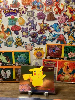 1999 Pokemon Topps Pikachu's Vacation C'mon, We Need Help silver Holo Foil #53 - Image 1