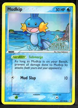 Mudkip 57/100 (LP) - Crystal Guardians - Reverse Holo Stamped - Image 1