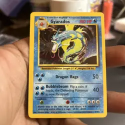 Pokemon Gyarados Base Set 1999-2000 Holo Rare 6/102 Card - Image 1