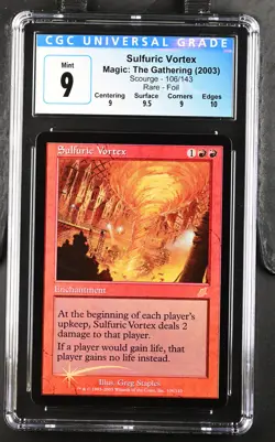 SULFURIC VORTEX Scourge Foil Rare CGC 9 Q++ MTG [Nostalgium] - Image 1