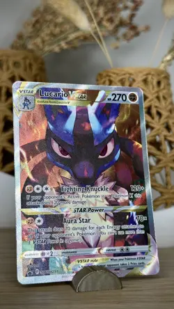Pokemon TCG Lucario VSTAR Black Star Promo SWSH291 Holo Card NM/Mint Condition - Image 1