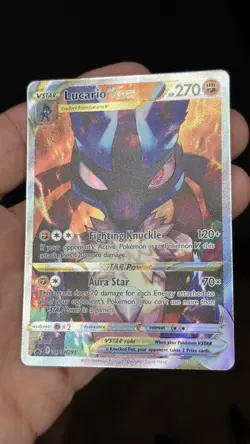 Pokemon TCG Lucario VSTAR Black Star Promo SWSH291 Holo Card NM/Mint Condition - Image 5