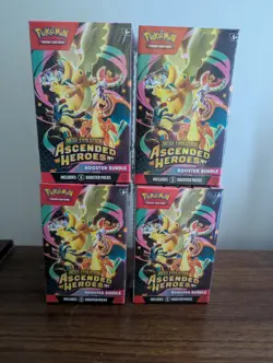 4x Pokemon TCG Mega Evolution Ascended Heroes Booster Bundle Sealed In Hand - Image 1
