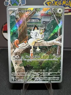 Pokemon TCG Meowth 106/094 Phantasmal Flames Illustration Rare IR - Near Mint - Image 1