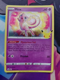 Pokemon Trading Card Game TCG Celebrations Mew Holo 011/025 2021 - Image 1