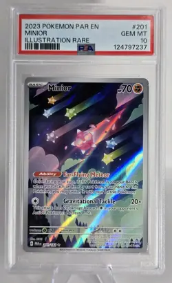 Minior 201/182 SV04: Paradox Rift Holo IR Pokemon - PSA 10 - Image 1