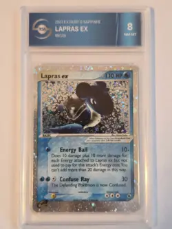 2003 Lapras EX Ruby Sapphire Holo Ultra Rare Pokemon 99/109 TGA 8 Read Desc - Image 1