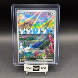 Swablu Pokemon Paradox Rift 213/182 Illustration Rare Full Art NM Jiro Sasumo - Image 1