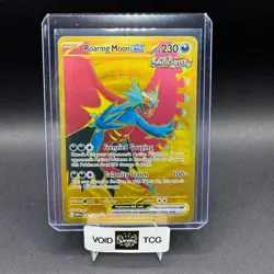 Roaring Moon EX Pokemon Paradox Rift 262/182 Hyper Rare Full Art Gold SV NM - Image 1