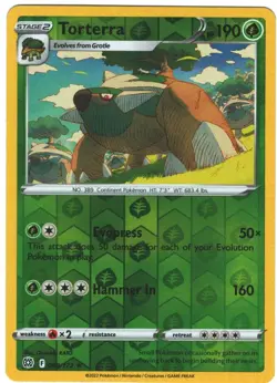 Torterra 8/172 Brilliant Stars Rare Reverse Holo Pokemon TCG Pokemon Card 008 - Image 1