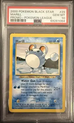 2000 Marill #29 Promo Pokemon League PSA 10 Pokemon Card - Image 1