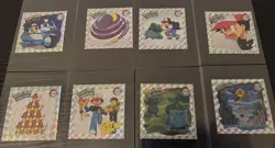 1999 Pokemon Series 1 Stickers Prism Lot (8) - Image 1