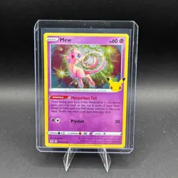 Mew Pokemon SWSH Celebrations 011/025 Holo Rare Full Art NM Yuu Nishida - Image 1