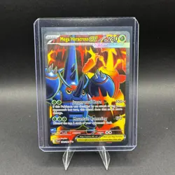 Mega Heracross EX Pokemon Phantasmal Flames 108/094 Ultra Rare Full Art Holo NM - Image 1