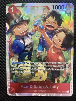 Ace & Sabo & Luffy OP13-007 SR | Carrying on His Will | One Piece TCG English - Image 1