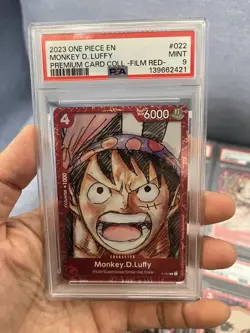 Lot (12) 2023 One Piece Premium Card Film Red EN Sequential PSA 10/9 Set - Image 4