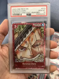 Lot (12) 2023 One Piece Premium Card Film Red EN Sequential PSA 10/9 Set - Image 5