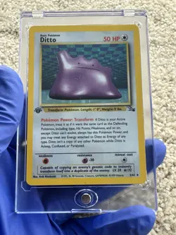 Ditto - 3/62 - Pokemon Fossil 1st Edition Holo Rare Card WOTC Vintage LP/MP - Image 2