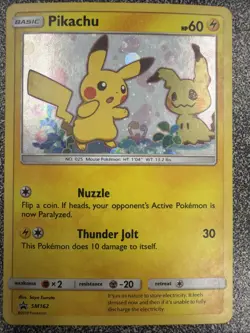 Pokemon 2019 Pikachu SM162 Sun & Moon Black Star Promo Holo Card TCG - Image 1