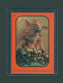 1983 TOPPS STAR WARS ROTJ sticker - sculptor Tony McVey autograph card - Image 1
