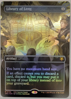 Library of Leng Borderless Foil - Secrets of Strixhaven Special Guests - Image 1